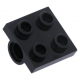 LEGO lapos elem 2x2 alján 1 db pin csatlakozóval, fekete (10247)